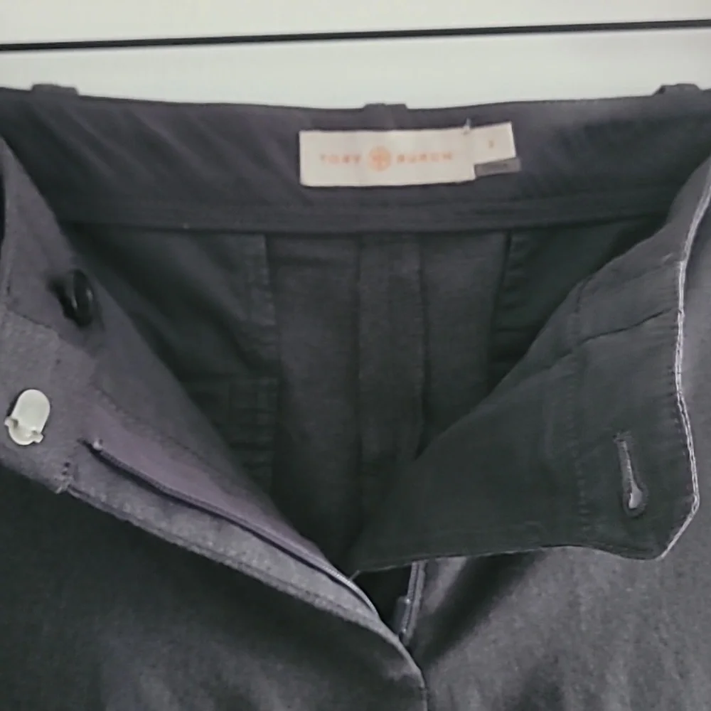 Tory Burch gray wool blend work trousers size 6